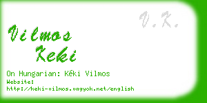 vilmos keki business card