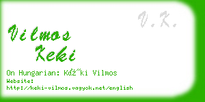 vilmos keki business card